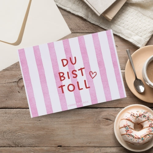 Grußkarte, Geschenkkarte, Postkarte, Du bist toll, Pink, aesthetic, Pinterest Style