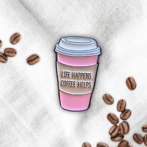 Brosche, Rosa, Kaffebecher, Kaffee Liebhaber
