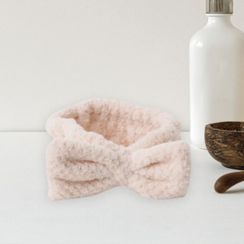 Haarband Schleife, Fleece, Flauschig, Make Up entfernen, Stirnband, Haarreif