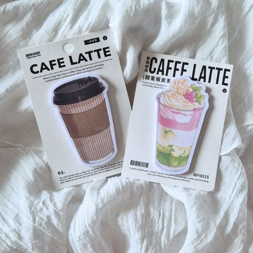 Notizblock Kaffee Design, Girly, Organizer, TODO Listen,n Schreibwaren, Form Kaffee Becher