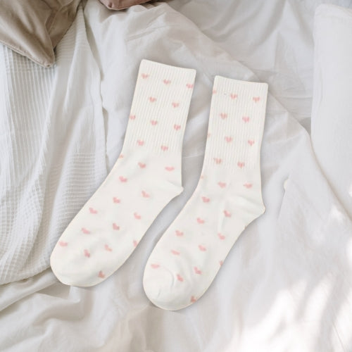 Socken mit Herzen, rosa Herzen auf Socken, Geschenkidee Socken